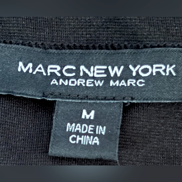 Marc New York black faux leather front tunic M - Picture 8 of 9